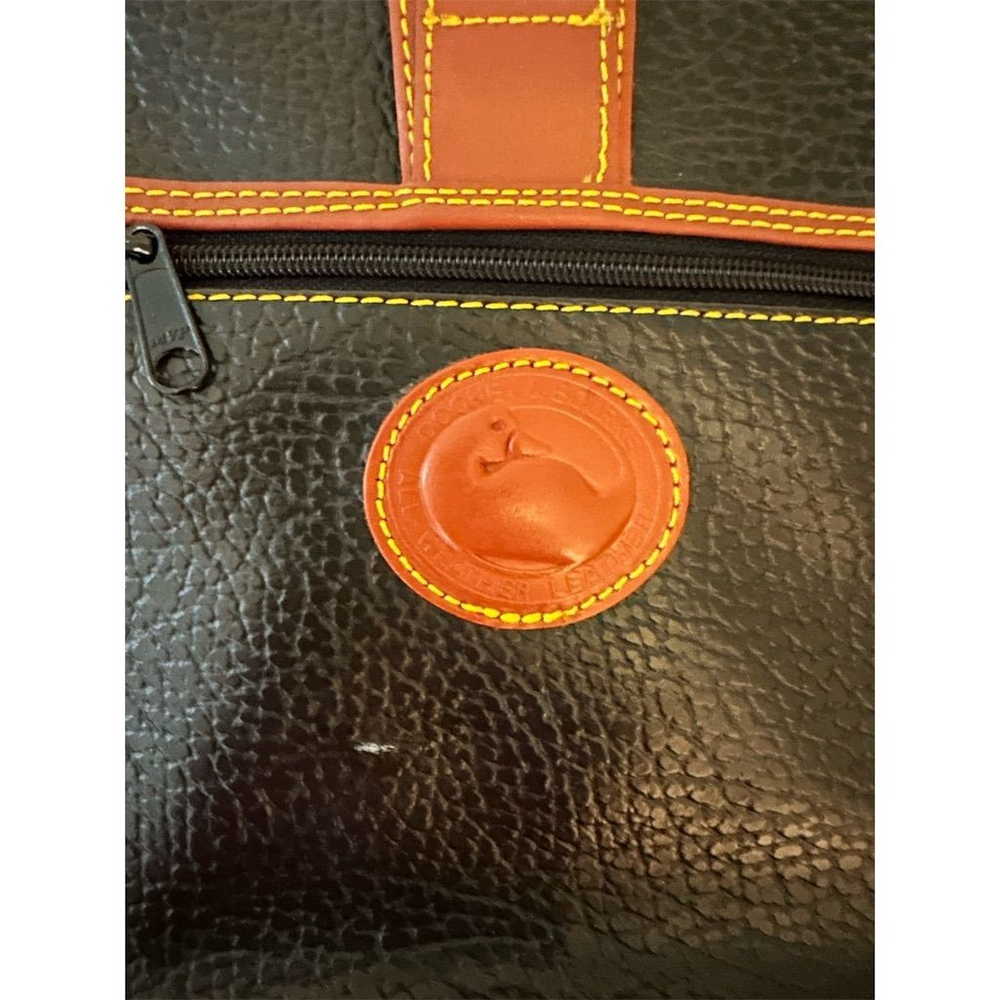 Dooney & Bourke Vintage Equestrian Crossbody Bag Navy Tan Leather - Picture 8 of 8
